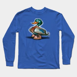 Duck w Work Boots Long Sleeve T-Shirt